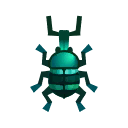 Blue weevil beetle