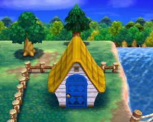 Default exterior of Bob's house in Animal Crossing: Happy Home Designer