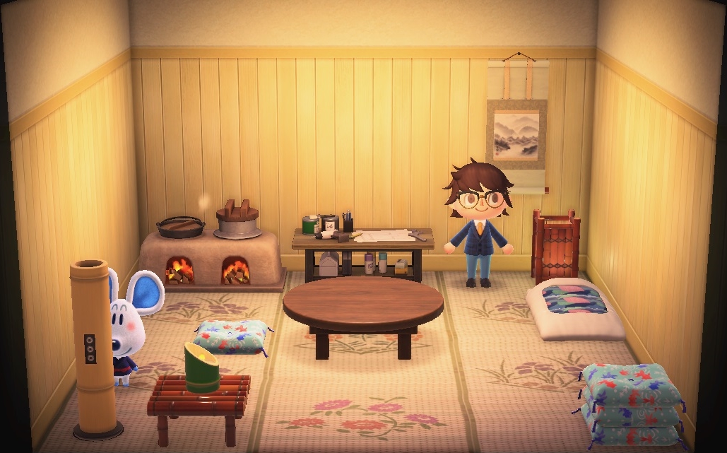 Interior of Dora's house in Animal Crossing: New Horizons