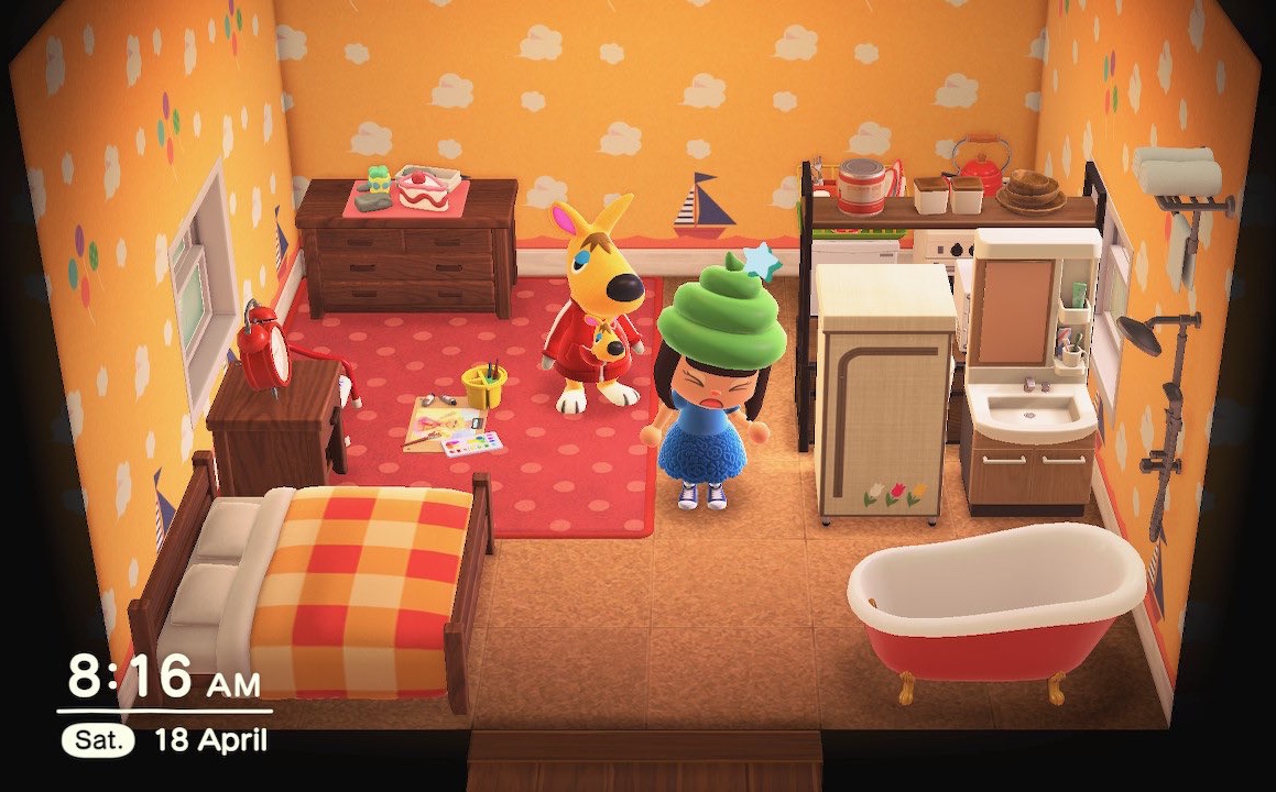 Interior of Carrie's house in Animal Crossing: New Horizons