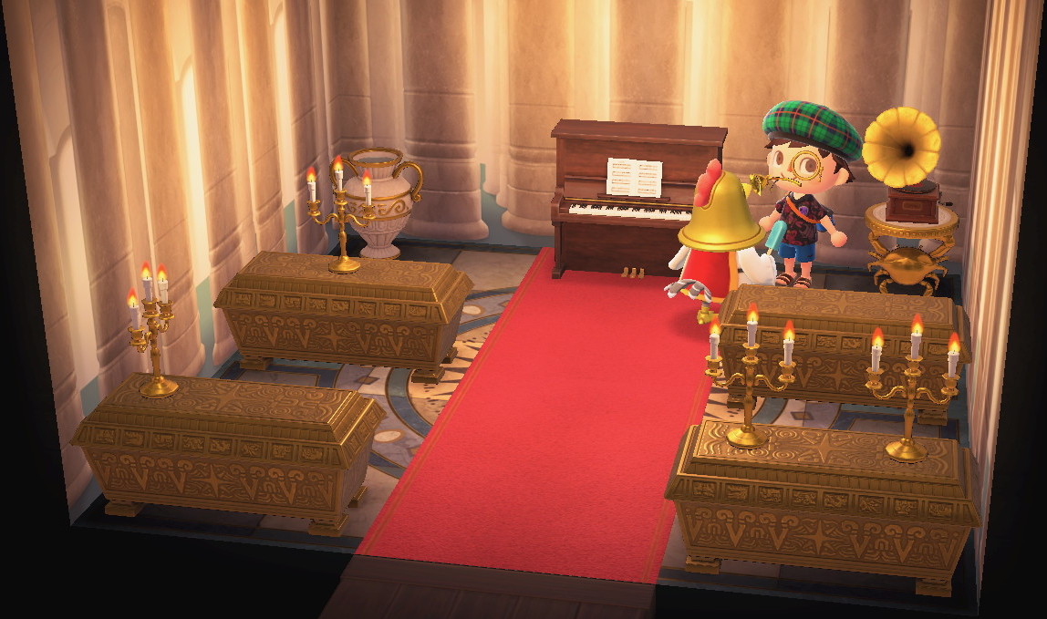 Interior of Knox's house in Animal Crossing: New Horizons