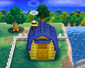 Default exterior of Lopez's house in Animal Crossing: Happy Home Designer