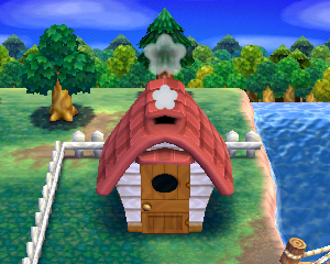 Default exterior of Greta's house in Animal Crossing: Happy Home Designer