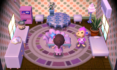Interior of Nana's house in Animal Crossing: New Leaf