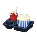 Popcorn Snack Set (Salted & Iced Coffee - Blue Stripes) NH Icon.png