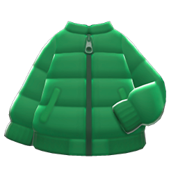 chaqueta acolchada (Verde)