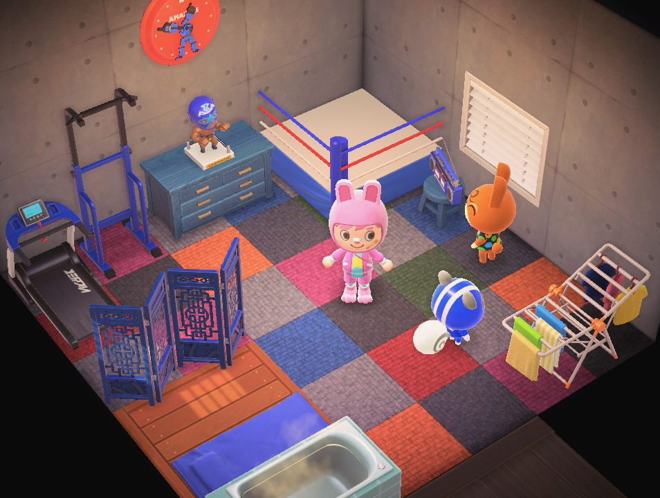 Interior of Agent S's house in Animal Crossing: New Horizons