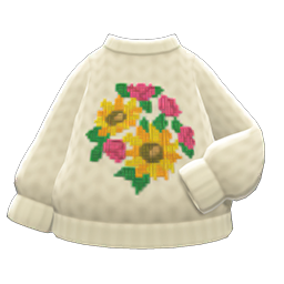 Mom's Hand-Knit Sweater (Flowers) NH Icon.png