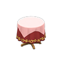 Small Covered Round Table (Pink - Wine Red) NH Icon.png