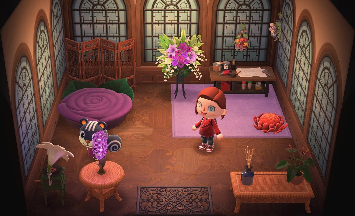 Interior of Blaire's house in Animal Crossing: New Horizons