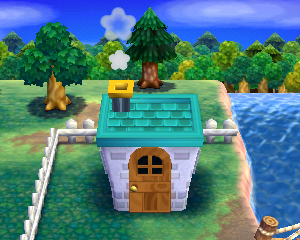 Default exterior of Skye's house in Animal Crossing: Happy Home Designer