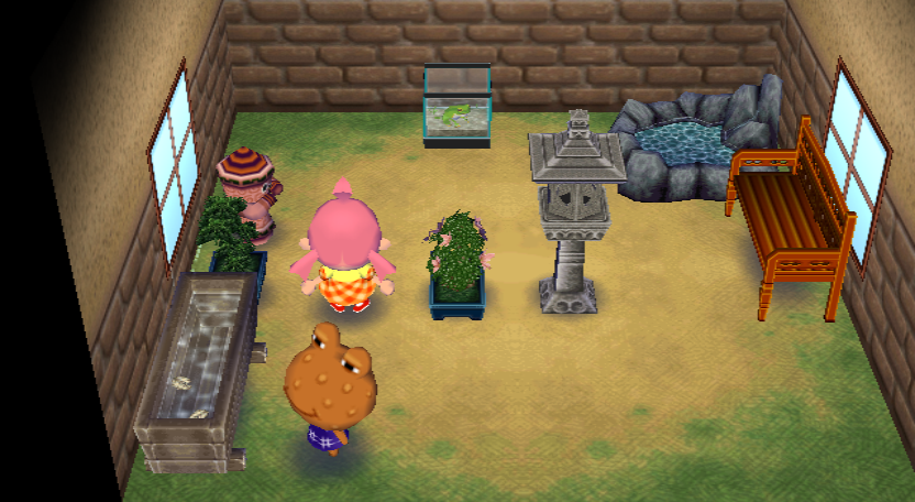 Interior of Wart Jr.'s house in Animal Crossing: City Folk
