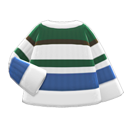 Colorful striped sweater's White, blue & green variant