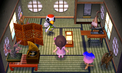 Interior of Gladys's house in Animal Crossing: New Leaf