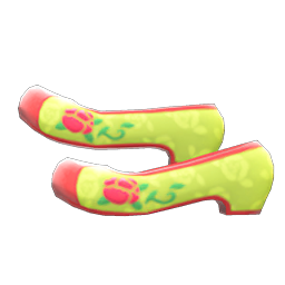 Traditional Flower Shoes (Lime) NH Icon.png