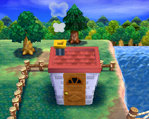 Default exterior of Bree's house in Animal Crossing: Happy Home Designer