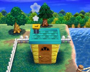 Default exterior of Naomi's house in Animal Crossing: Happy Home Designer