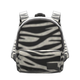 Zebra print backpack New Horizons Animal Crossing Wiki