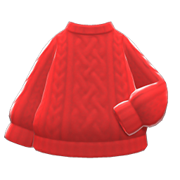 Aran-Knit Sweater (Red) NH Icon.png