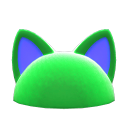 flashy pointy-ear animal hat (Green)