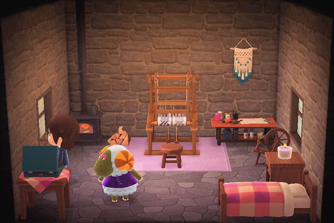 Interior of Cashmere's house in Animal Crossing: New Horizons