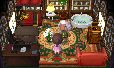 Interior of Lionel's house in Animal Crossing: New Leaf