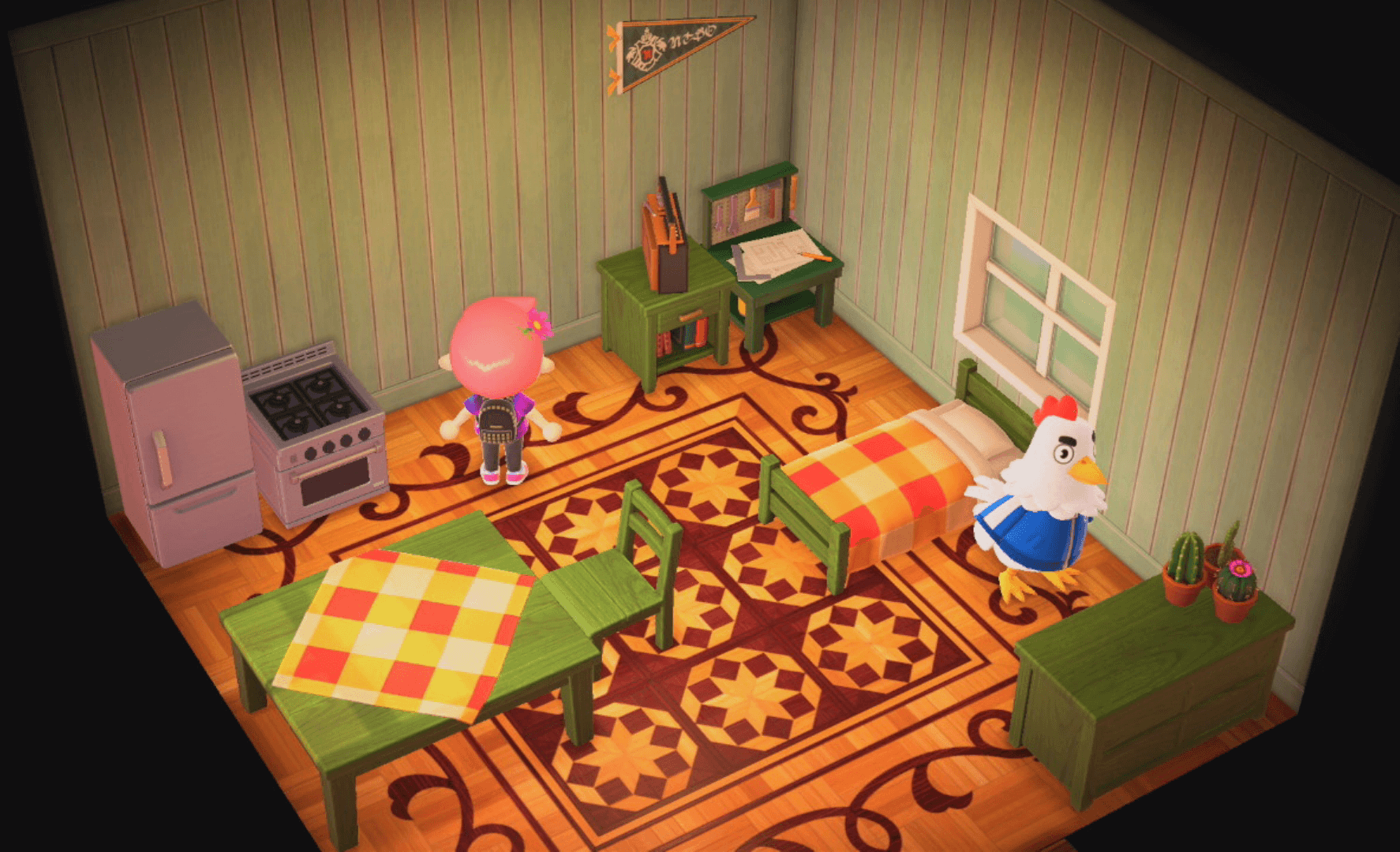 Interior of Goose's house in Animal Crossing: New Horizons