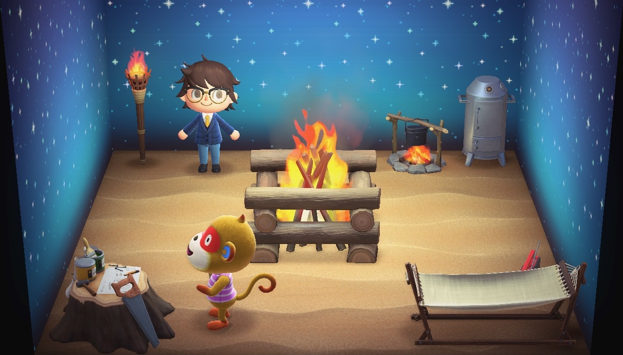 Interior of Simon's house in Animal Crossing: New Horizons