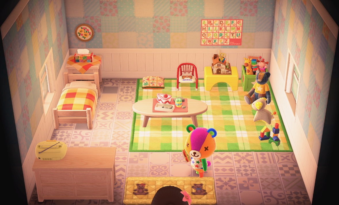 Interior of Stitches's house in Animal Crossing: New Horizons