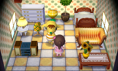 Interior of Eloise's house in Animal Crossing: New Leaf