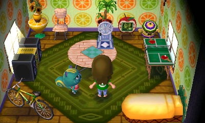 Interior of Nibbles's house in Animal Crossing: New Leaf