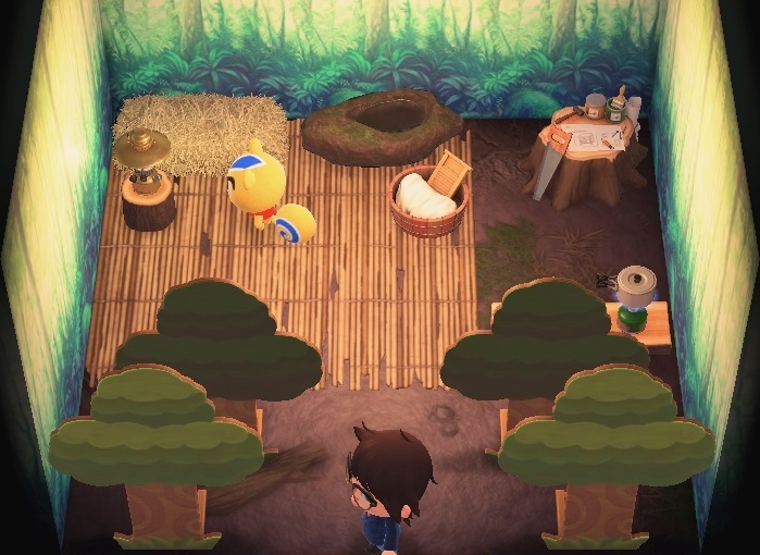 Interior of Ricky's house in Animal Crossing: New Horizons