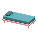 Simple Bed (Pink - Light Blue) NH Icon.png
