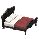 Elegant Bed (Black - Damascus-Pattern Red) NH Icon.png