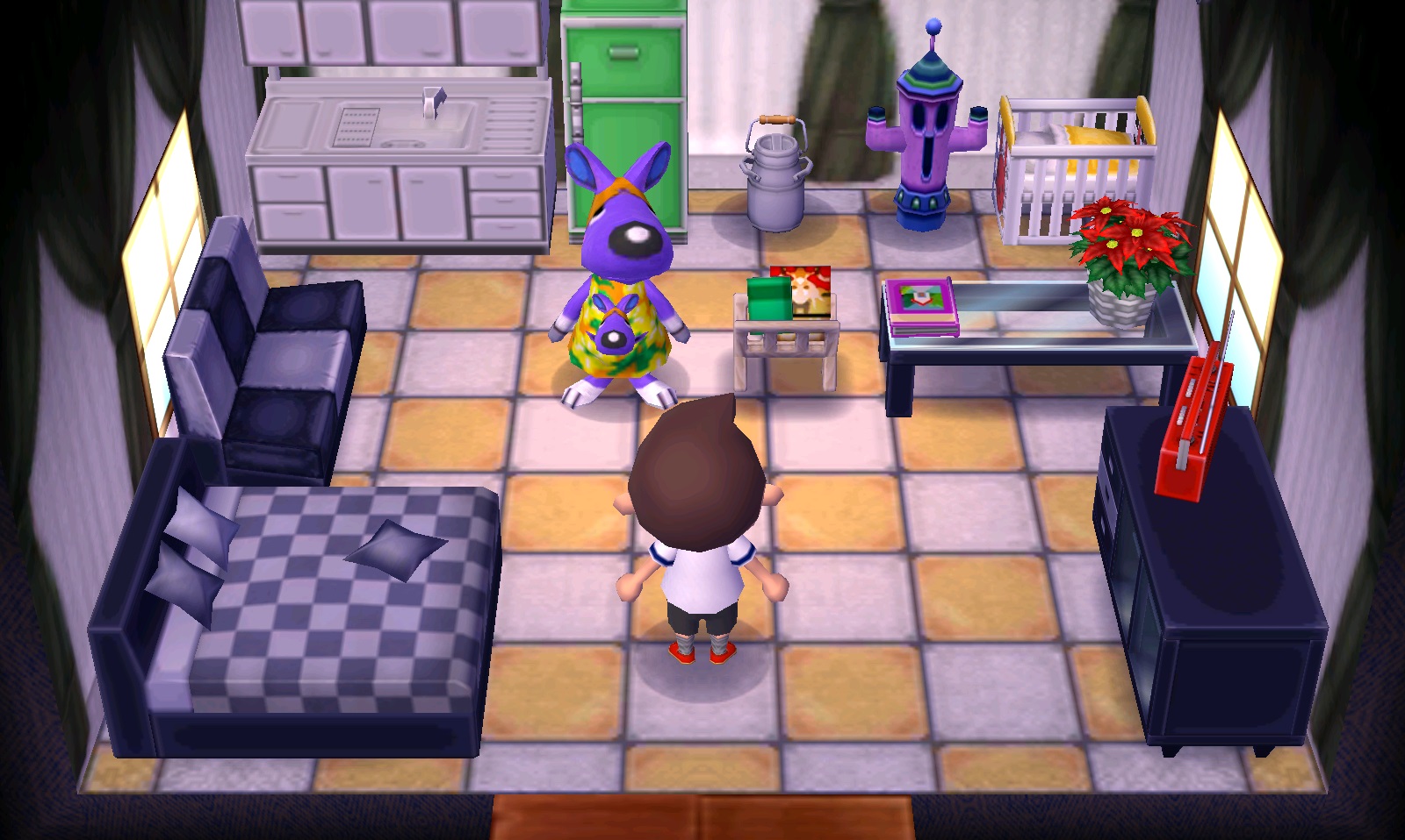 Interior of Sylvia's house in Animal Crossing: New Leaf
