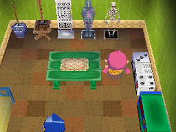 Interior of Moe's house in Animal Crossing: Wild World