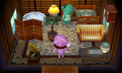 Interior of Opal's house in Animal Crossing: New Leaf