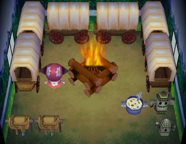 Interior of Sven's house in Animal Crossing