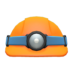 Safety Helmet With Lamp's Orange variant