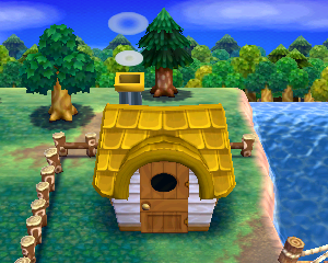 Default exterior of Tabby's house in Animal Crossing: Happy Home Designer
