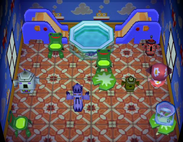 Interior of Tad's house in Animal Crossing