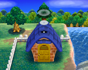 Default exterior of Ken's house in Animal Crossing: Happy Home Designer