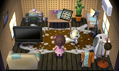 Interior of Marshal's house in Animal Crossing: New Leaf