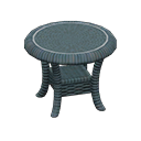 Rattan end table's Gray variant