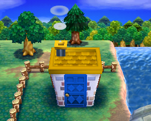 Default exterior of Tom's house in Animal Crossing: Happy Home Designer