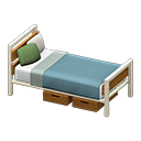 Ironwood Bed (Oak - Blue-Gray) NH Icon.png