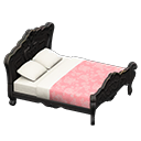 Elegant Bed (Black - Pink Roses) NH Icon.png