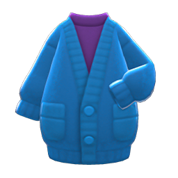 Long Chenille Cardigan (Blue) NH Icon.png