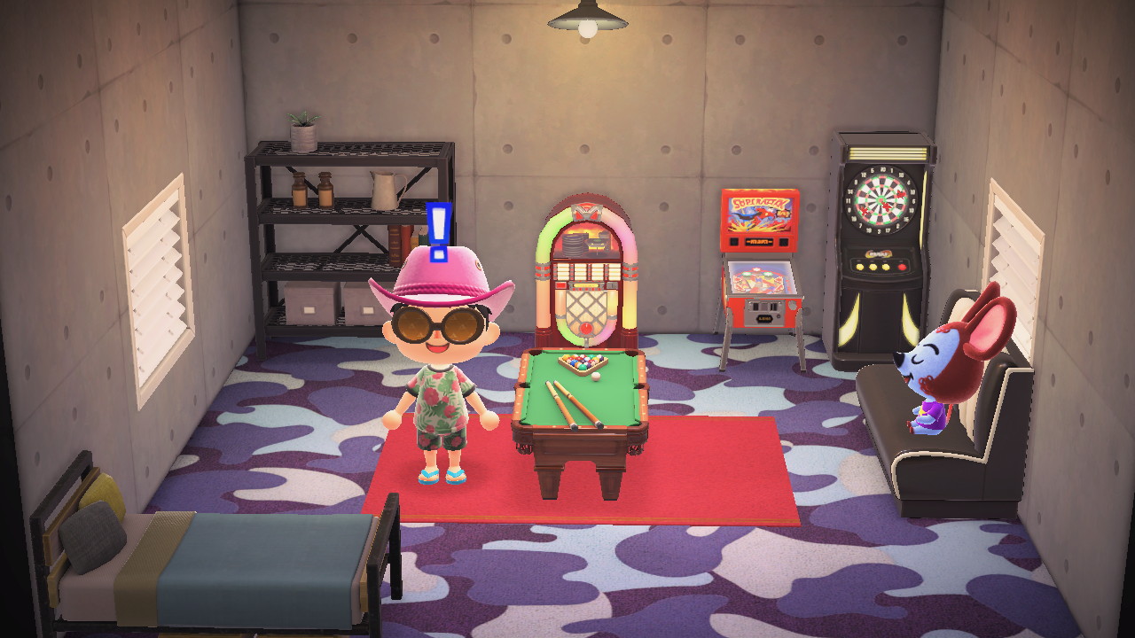 Interior of Moose's house in Animal Crossing: New Horizons