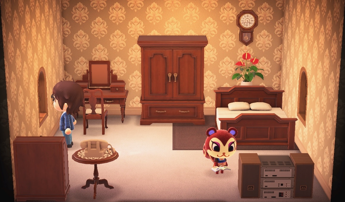 Interior of Pecan's house in Animal Crossing: New Horizons